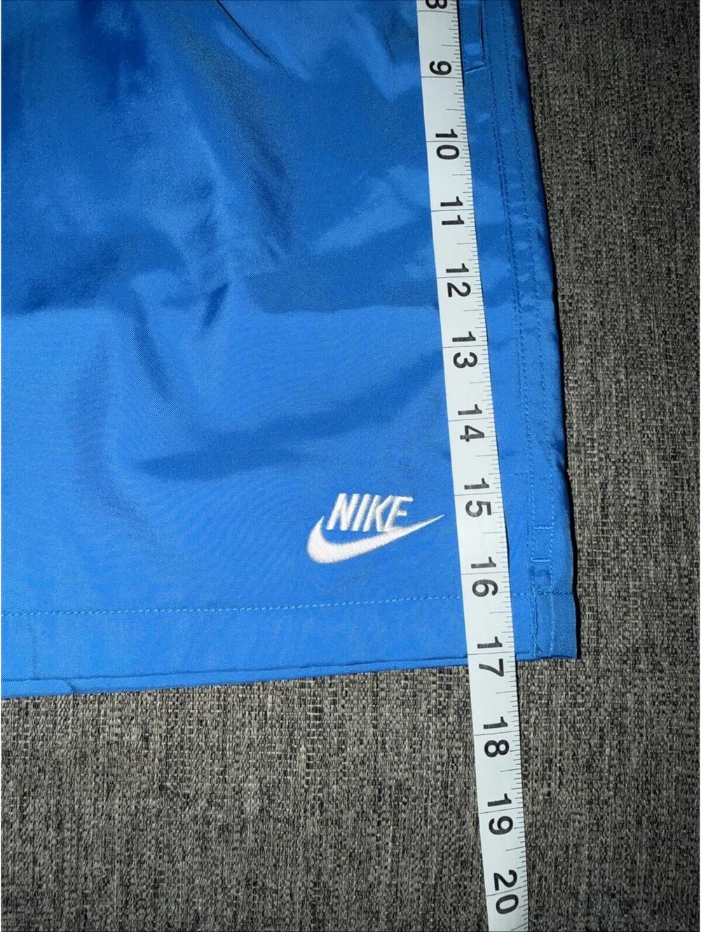 Nike Club Flow Men Medium Woven Lined Shorts Lt. Photo Blue/White FN3307-435 New